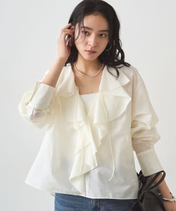 LOUNGEDRESS(ラウンジドレス) フリルカラーブラウス