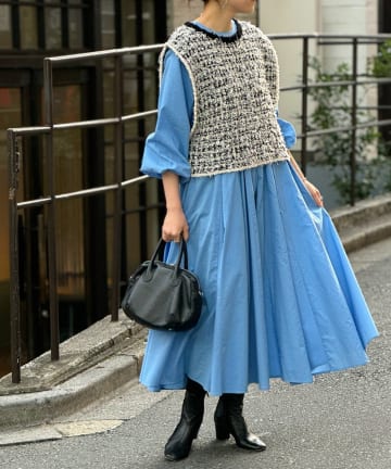 BEARDSLEY(ビアズリー) 前後ギャザーワンピース