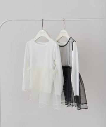 CIAOPANIC TYPY(チャオパニックティピー) 【KIDS】《ジュニアサイズあり》レイヤードTEE付きアシメチュールチュニック