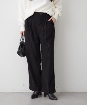 Remind me and forever(リマインドミーアンドフォーエバー) 裏起毛コール天タックパンツ