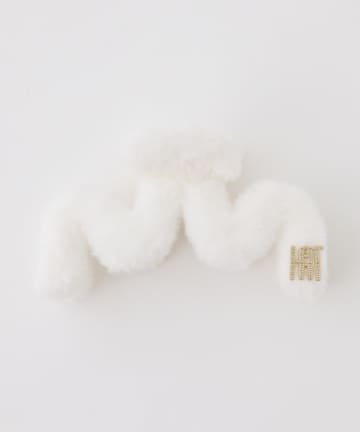 one after another NICE CLAUP(ワンアフターアナザー ナイスクラップ) 【Latini】ロゴ付きフェイクファークリップ