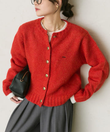 PUAL CE CIN(ピュアルセシン) アルパカ混ニットカーディガン