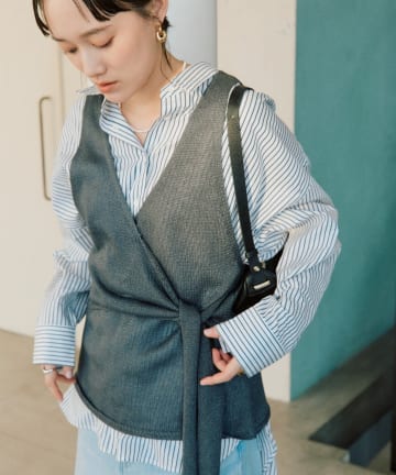 RIVE DROITE(リヴドロワ) 予約【トレンド感抜群】カシュクールニットビスチェ