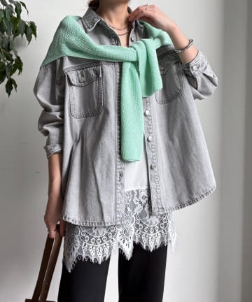 DOUDOU(ドゥドゥ) 【WEB限定】デニムシャツ