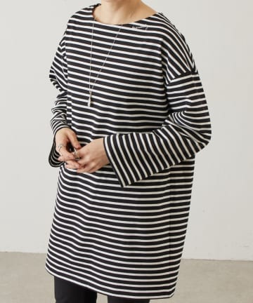 BEARDSLEY(ビアズリー) イニシャル入りボーダーチュニック