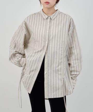 SHENERY(シーナリー) 【26SS予約】ストライプギャザーブラウス