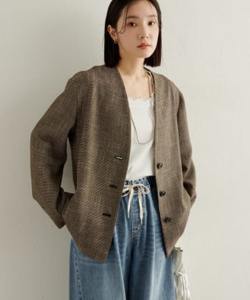 Omekashi(オメカシ) カラミノーカラージャケット