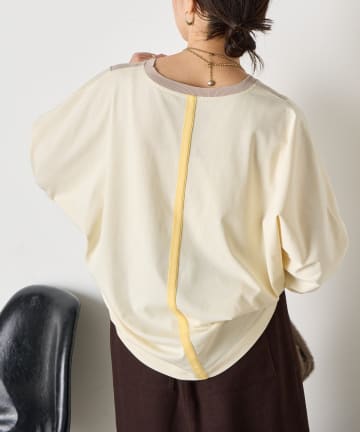 Jena　espace merveilleux(ジェナ　エスパスメルヴェイユ) 【一枚で映える】配色バックラインカットソー