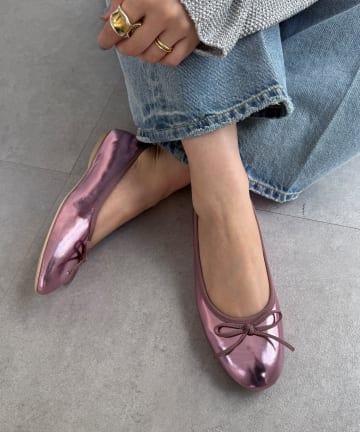 DOUDOU(ドゥドゥ) ラウンドフラットパンプス