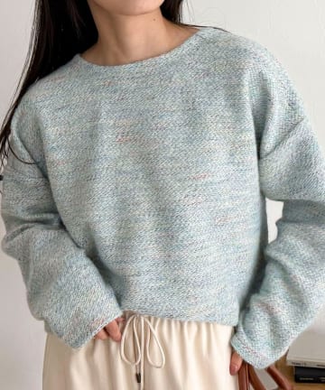 FREDY & GLOSTER(フレディ アンド グロスター) ツィードニットソーコクーンプルオーバー