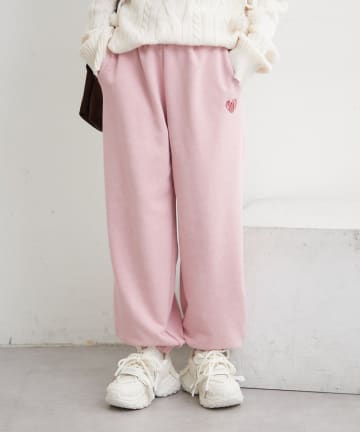 NICE CLAUP / OLIVE des OLIVE OUTLET(ナイスクラップ  / オリーブ デ オリーブ アウトレット) セットアップで着れるパーカーもあります【RMAF】ピグメント風スウェットパンツ