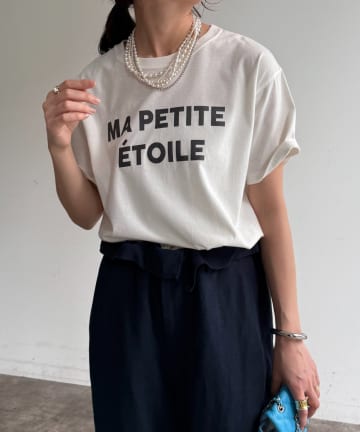 DOUDOU(ドゥドゥ) グリッターラメロゴTEE