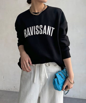 DOUDOU(ドゥドゥ) 【WEB限定/セットアップ可能】ストレッチダブルフェイスロゴプルオーバー