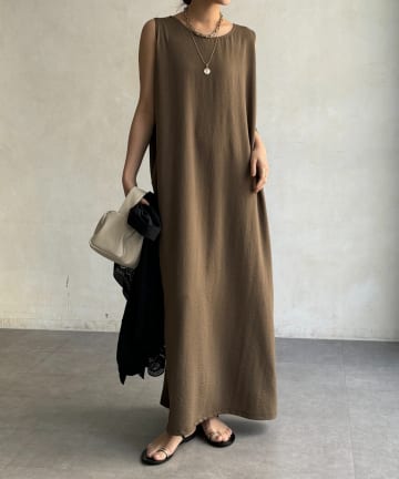 DOUDOU(ドゥドゥ) ハイツイストタンクロングワンピース