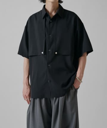 Lui's(ルイス) 【Neucon】ガンフラップ半袖オーバーシャツ