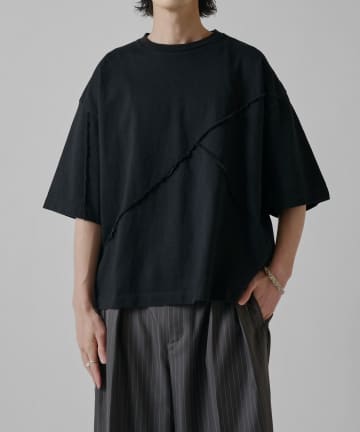 Lui's(ルイス) 【Neucon】リビルド切替ワイドショートTシャツ