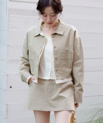 Kastane(カスタネ) 【12.25(木)0:00発売/WEB先行】レイヤードショートシャツジャケット