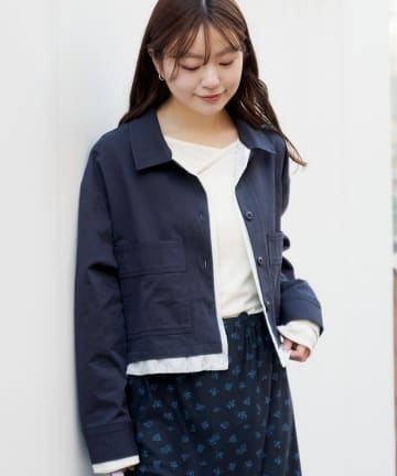 Kastane(カスタネ) レイヤードショートシャツジャケット