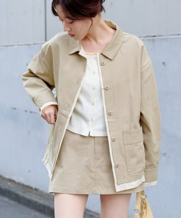 Kastane(カスタネ) 【12.25(木)0:00発売/WEB先行】レイヤードミドルシャツジャケット