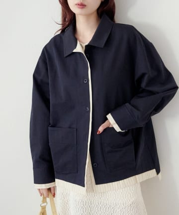 Kastane(カスタネ) レイヤードミドルシャツジャケット