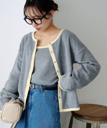 DISCOAT(ディスコート) 【SS先行予約】パイルリングドットパイピングアンサンブル