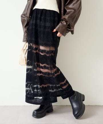 Kastane(カスタネ) 【1.1(木)12:00発売/WEB先行】レースボーダースカート