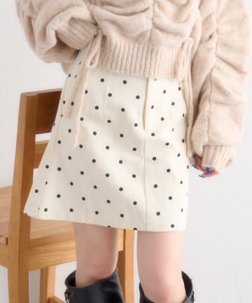 w closet(ダブルクローゼット) 【Sサイズ/Mサイズ展開】ドットミニスカパン