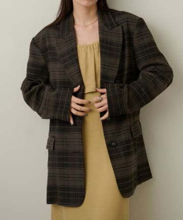 OUTLET(アウトレット) 【Omekashi】ベルト付きテーラードジャケット