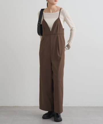 OUTLET(アウトレット) 【Loungedress】Vキャミサロペット