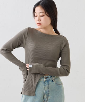 OUTLET(アウトレット) 【CIAOPANIC TYPY】オフショルダーカットアウトトップス