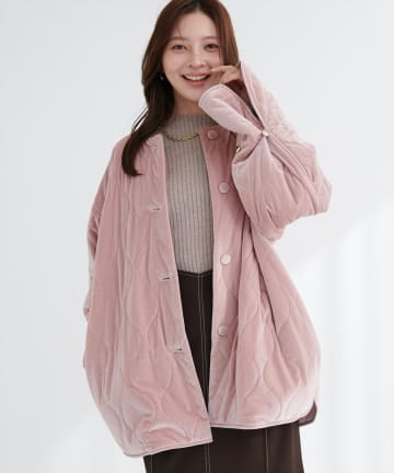 natural couture(ナチュラルクチュール) キャンディスリーブベロアコート