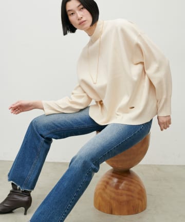 LARUTA(ラルータ) ダブルジャガードタートルニットプルオーバー