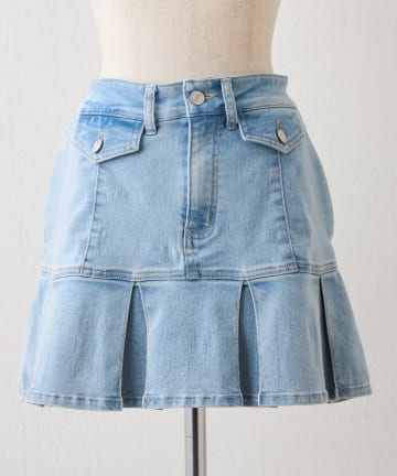 Remind me and forever(リマインドミーアンドフォーエバー) 【2026SS】デニムプリーツミニスカート