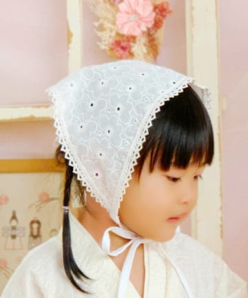salut!(サリュ) コットンレースバブーシュカ／ひなまつり