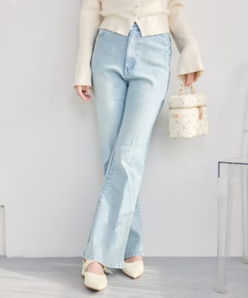 one after another NICE CLAUP(ワンアフターアナザー ナイスクラップ) キラキラ美脚ストレッチデニム