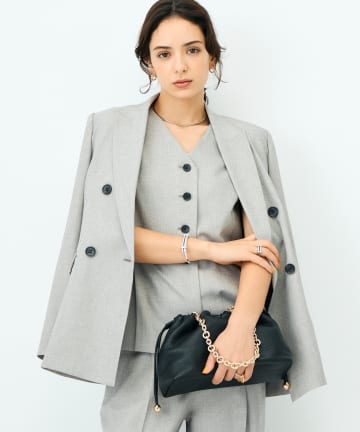 NOLLEY'S(ノーリーズ) 《セットアップ対応》ウォッシャブルドライシャーク2WAYスリットジャケット