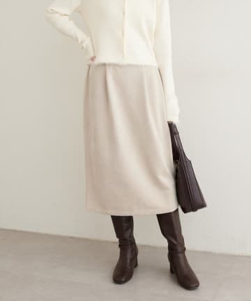 NICE CLAUP / OLIVE des OLIVE OUTLET(ナイスクラップ  / オリーブ デ オリーブ アウトレット) 【natural couture】セミタイトミディ丈スカート