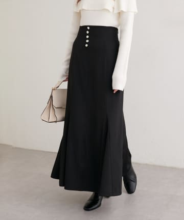 NICE CLAUP / OLIVE des OLIVE OUTLET(ナイスクラップ  / オリーブ デ オリーブ アウトレット) 【natural couture】フロント釦マーメイドスカート