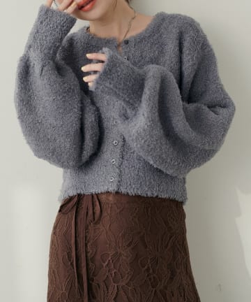 NICE CLAUP / OLIVE des OLIVE OUTLET(ナイスクラップ  / オリーブ デ オリーブ アウトレット) 【natural couture】クロップドカーディガン