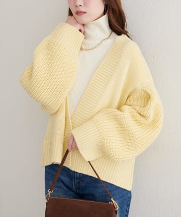 NICE CLAUP / OLIVE des OLIVE OUTLET(ナイスクラップ  / オリーブ デ オリーブ アウトレット) 【natural couture】ざっくり編みカーディガン