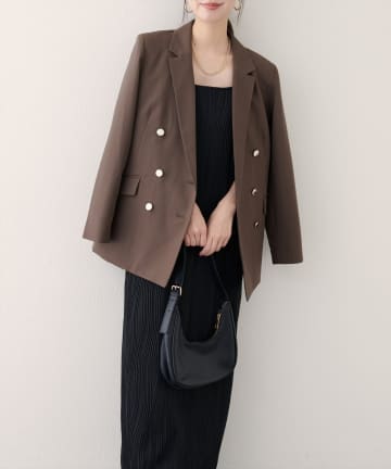 NICE CLAUP / OLIVE des OLIVE OUTLET(ナイスクラップ  / オリーブ デ オリーブ アウトレット) 【natural couture】流線ストライプナローワンピース