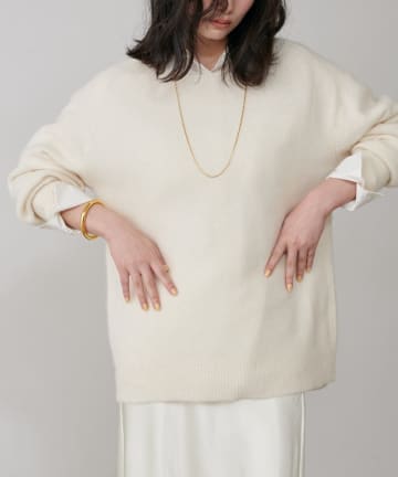 NICE CLAUP / OLIVE des OLIVE OUTLET(ナイスクラップ  / オリーブ デ オリーブ アウトレット) 【LARUTA】FOX混２WAYニットプルオーバー