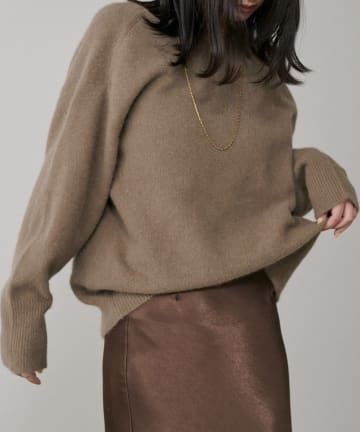 NICE CLAUP / OLIVE des OLIVE OUTLET(ナイスクラップ  / オリーブ デ オリーブ アウトレット) 【LARUTA】FOX混２WAYニットプルオーバー