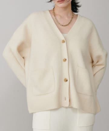 NICE CLAUP / OLIVE des OLIVE OUTLET(ナイスクラップ  / オリーブ デ オリーブ アウトレット) 【LARUTA】フォックスウールふわふわカーディガン