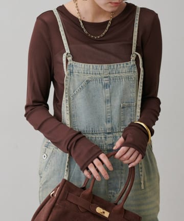 NICE CLAUP / OLIVE des OLIVE OUTLET(ナイスクラップ  / オリーブ デ オリーブ アウトレット) 【LARUTA】メッシュチュールプルオーバー