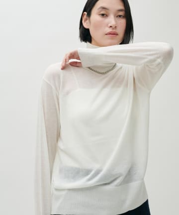 LARUTA(ラルータ) シアータートルウール混天竺ニットプルオーバー