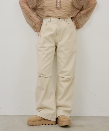 Kastane(カスタネ) 【WHIMSIC/2サイズ展開/SETUP対応】コットンツイルニータックパンツ