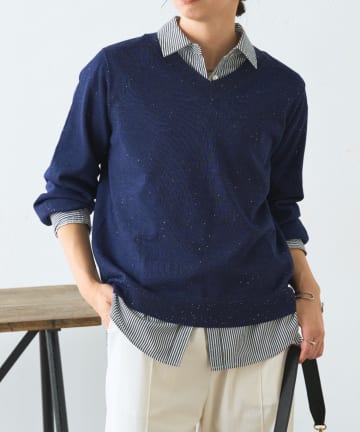 Jena　espace merveilleux(ジェナ　エスパスメルヴェイユ) 【上品華やぎ】ミニスパンコールVニット