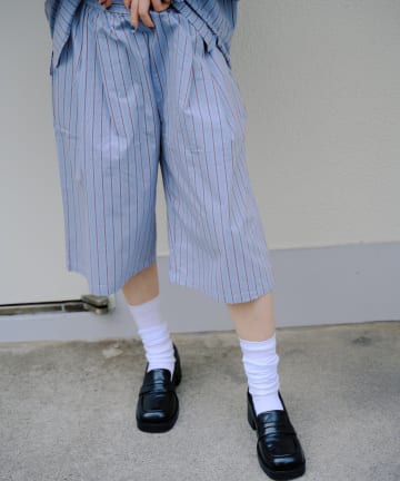 Kastane(カスタネ) 【WHIMSIC/2サイズ/SETUP対応】ストライプスリーピングショートパンツ