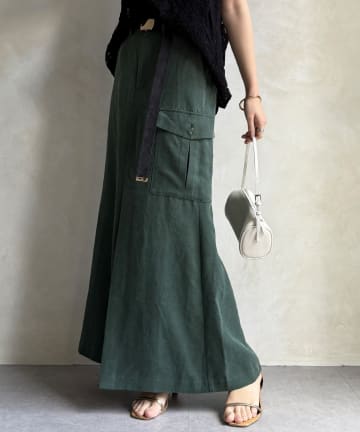 DOUDOU(ドゥドゥ) ツイルカーゴスカート